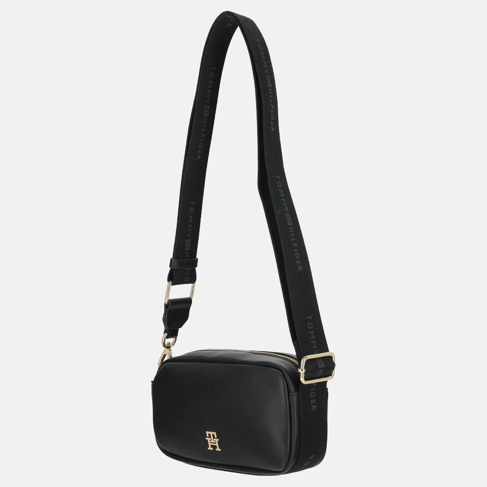 Tommy Hilfiger Logotape crossbody tas black bij Duifhuizen