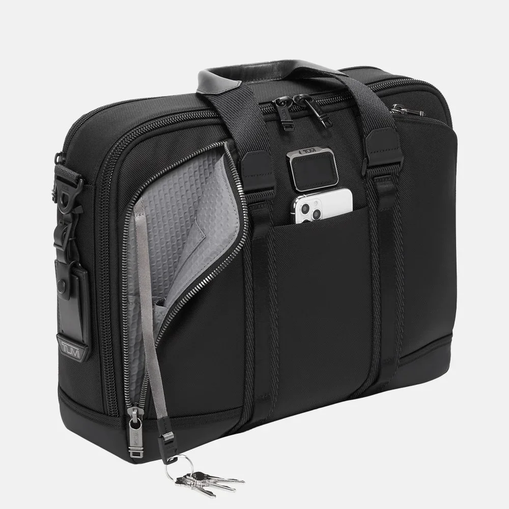Tumi Albany Alpha Bravo Academy laptoptas black bij Duifhuizen