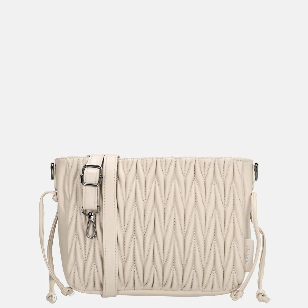 Charm London West End crossbody tas smocked beige bij Duifhuizen