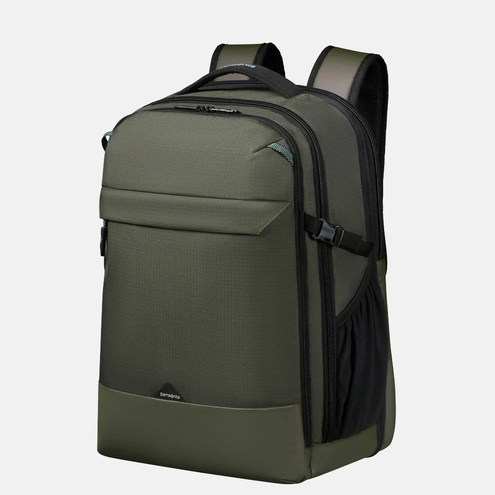 Samsonite Roadseeker laptoprugzak L 17 inch expandable dark olive bij Duifhuizen