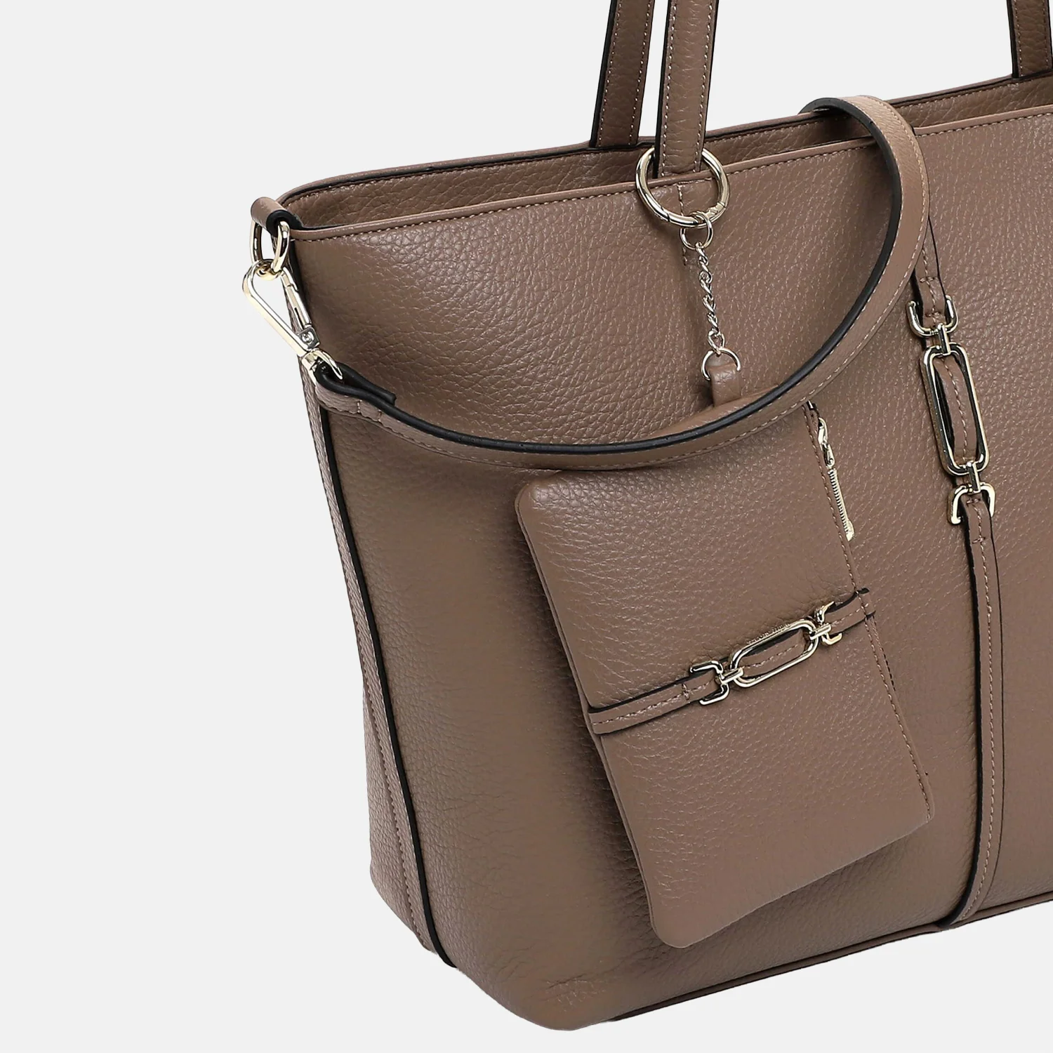 Emily & Noah Lewe shopper taupe bij Duifhuizen