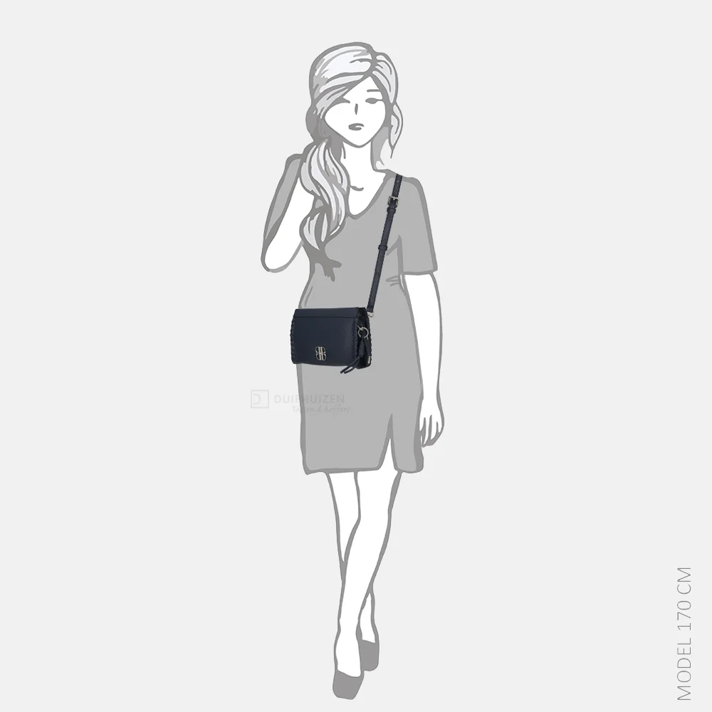 Laurent David Estee crossbody tas navy bij Duifhuizen