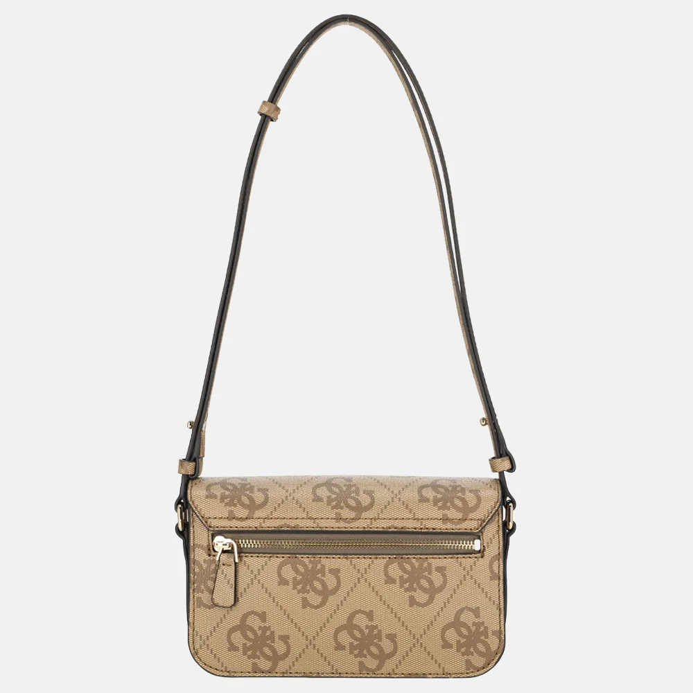 Guess Janie convertible crossbody tas latte logo bij Duifhuizen