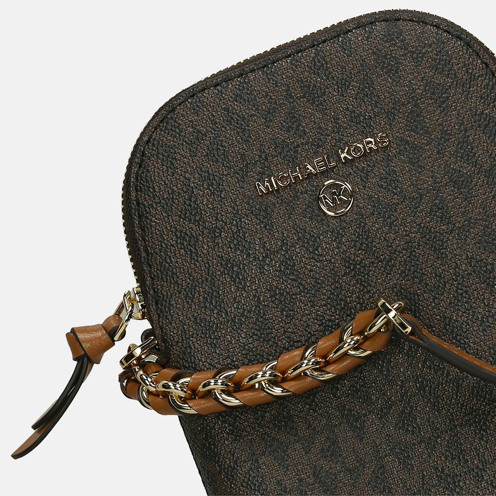 Michael Kors Jet Set Charm crossbody tas S brown acorn bij Duifhuizen
