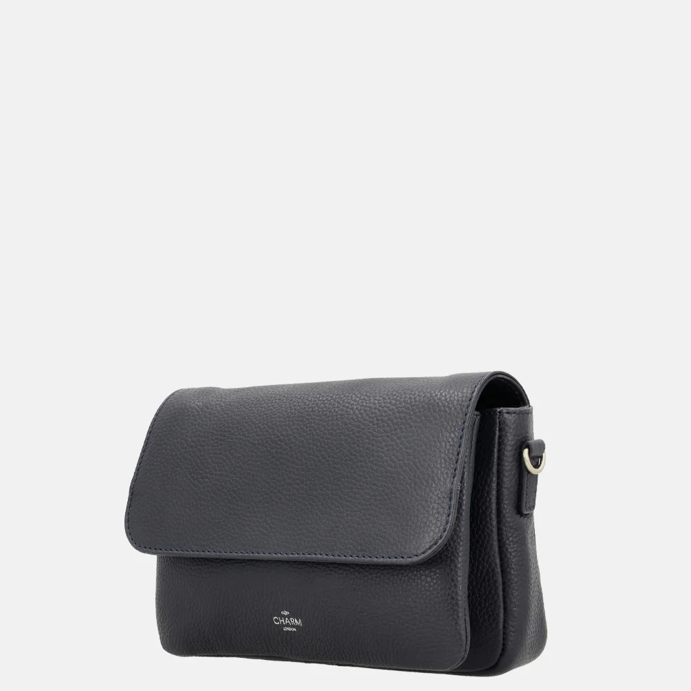 Charm London Washington crossbody tas blauw bij Duifhuizen