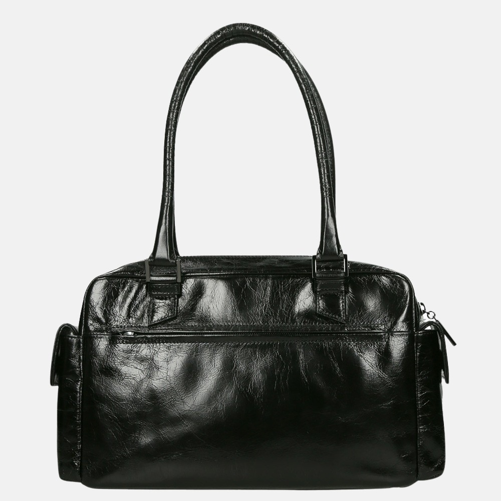 Claudio Ferrici Pelle Vecchia shopper black bij Duifhuizen