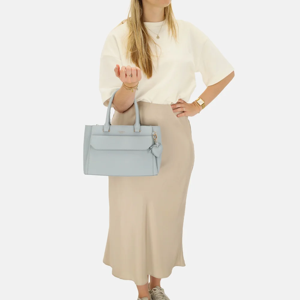 Charm London Cambridge handtas M lichtblauw bij Duifhuizen