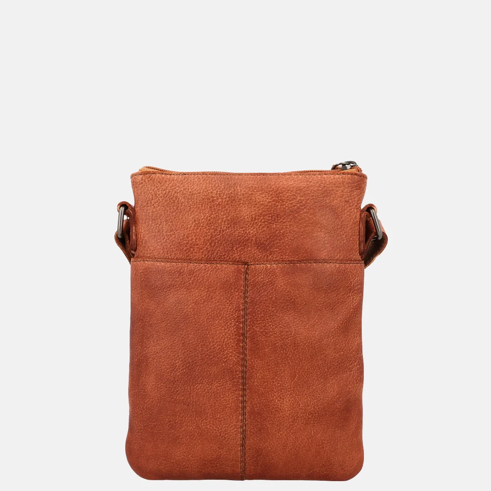 Hide & Stitches Redwood telefoontas studs cognac bij Duifhuizen