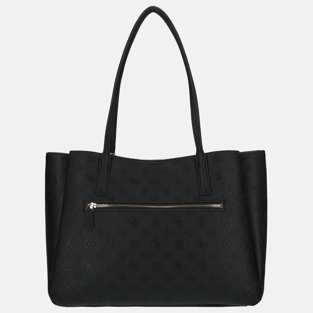 Guess Anise multi comp tote shopper black logo bij Duifhuizen