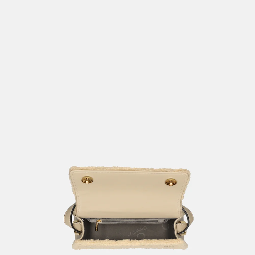 Firenze Teddy crossbody tas taupe bij Duifhuizen