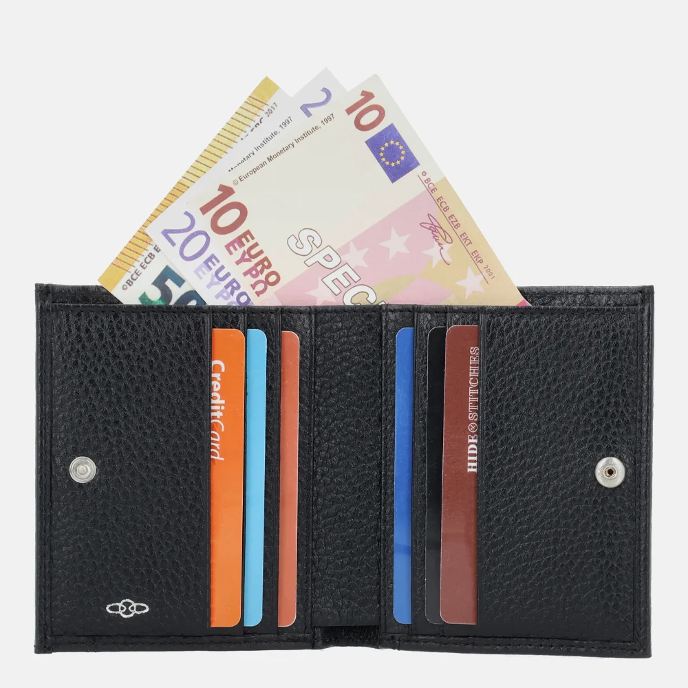 Charm London Washington portemonnee zwart bij Duifhuizen