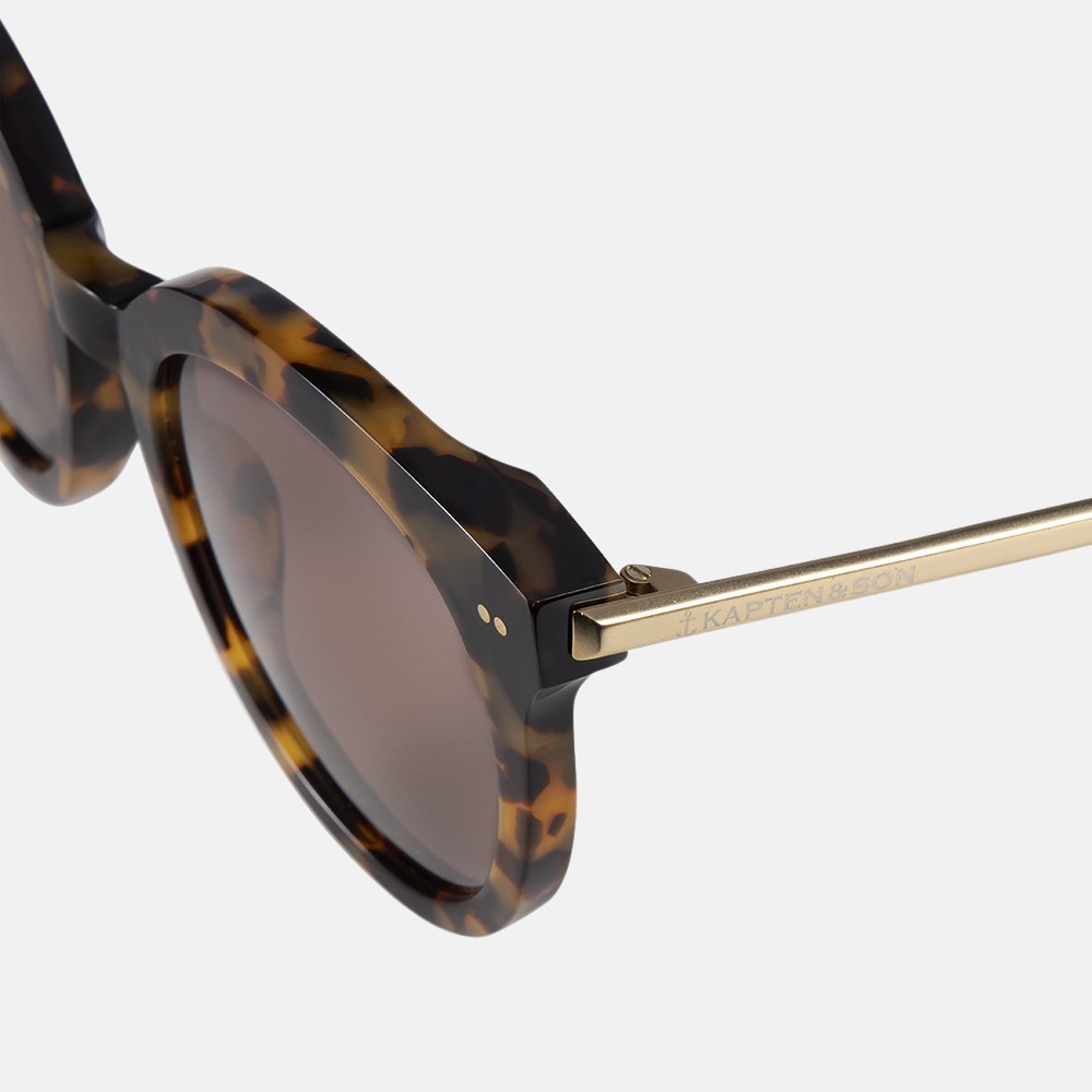 Kapten & Son Paris zonnebril amber tortoise brown bij Duifhuizen