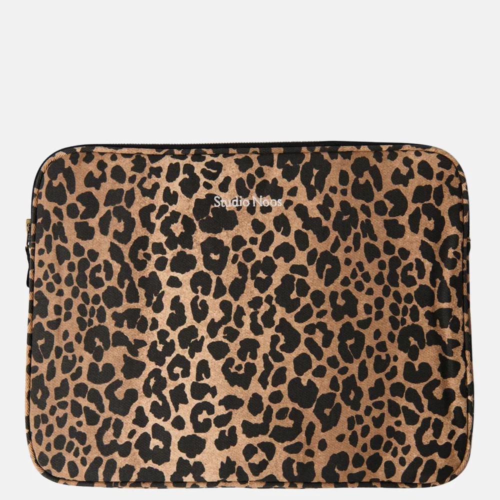 Studio Noos laptophoes 15 inch brown leopard bij Duifhuizen