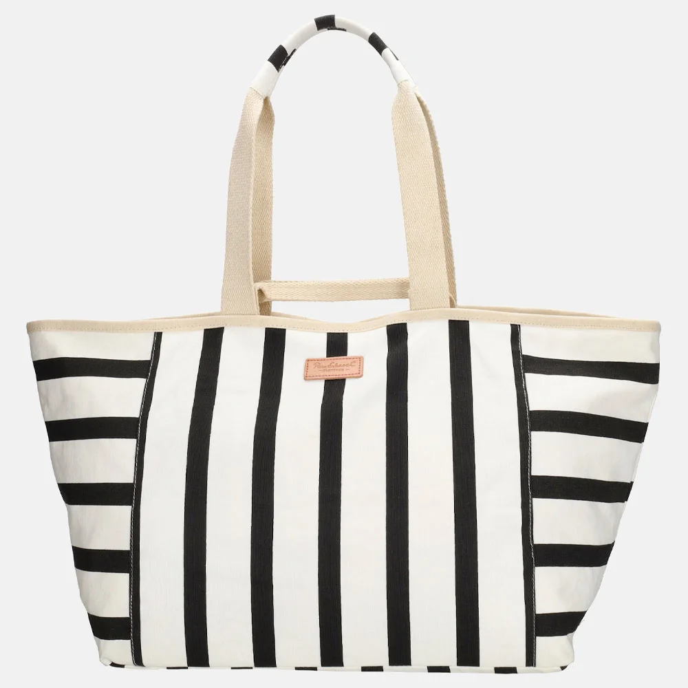 PE Florence strandtas zwart/wit