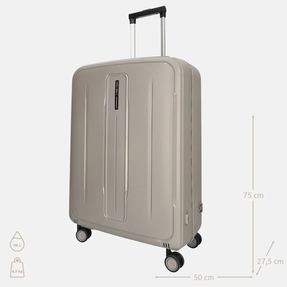 Enrico Benetti reiskoffer L 75 cm taupe bij Duifhuizen