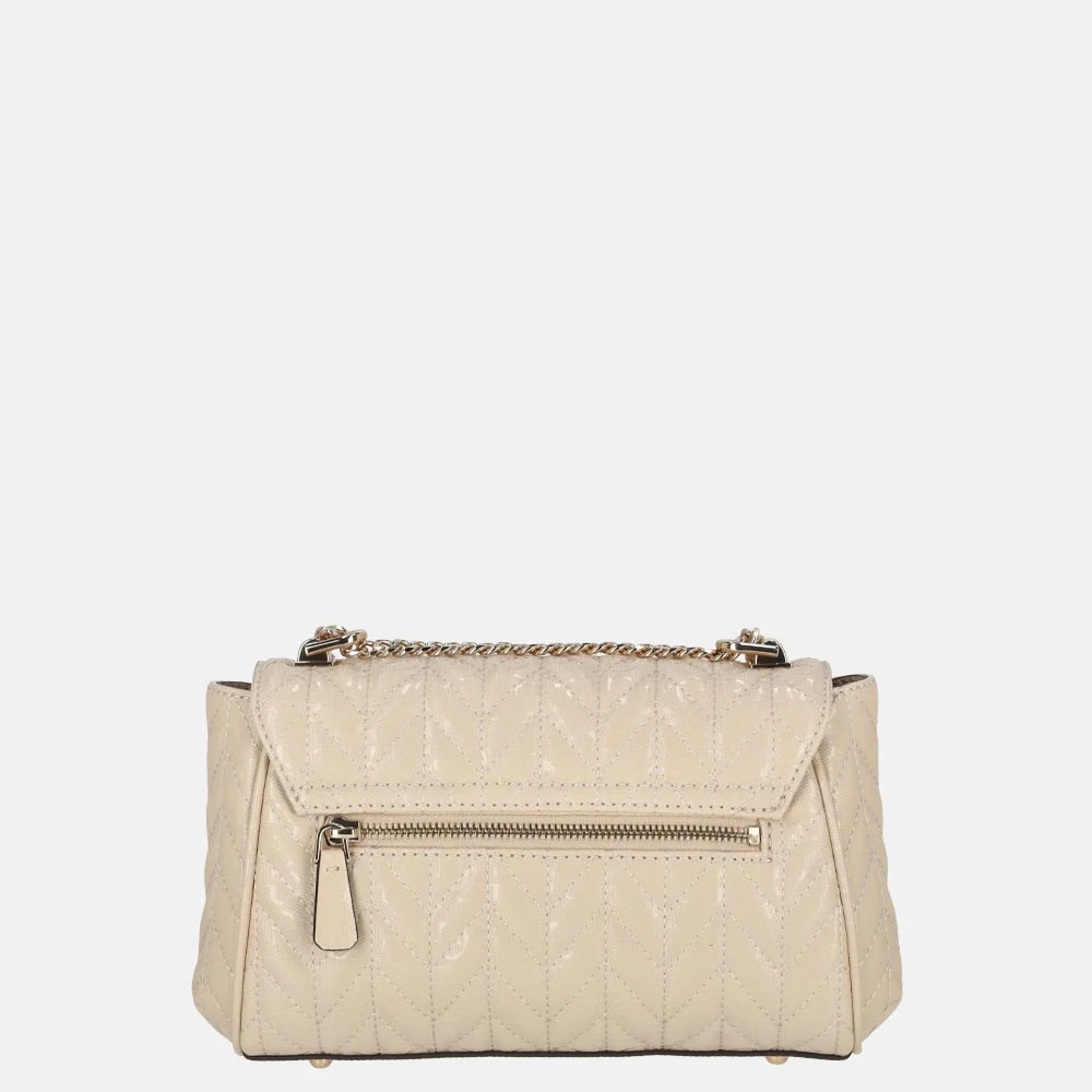 Guess Stacey crossbody tas light beige bij Duifhuizen