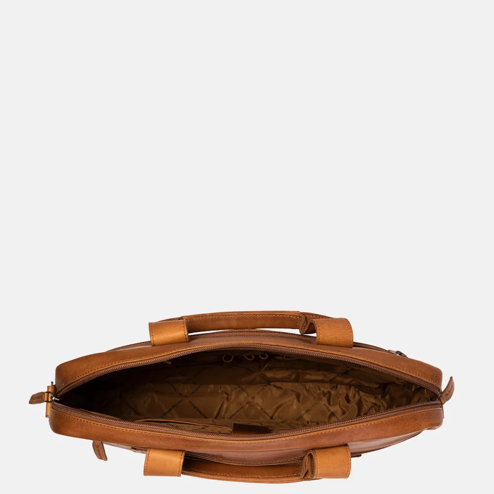 Chesterfield Calvi laptoptas 15.6 inch cognac bij Duifhuizen