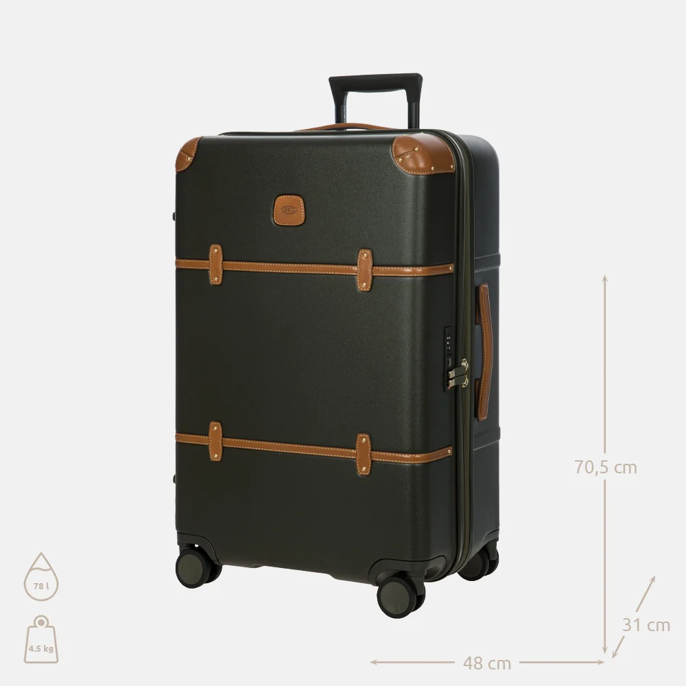 Bric's Bellagio trolley reiskoffer 70,5 cm olive bij Duifhuizen
