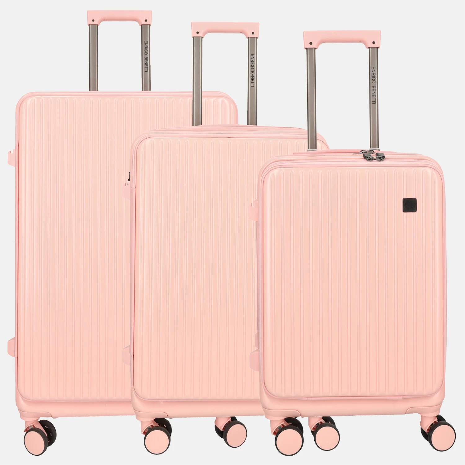 Enrico Benetti Romero 3-delig kofferset 74 cm pink bij Duifhuizen