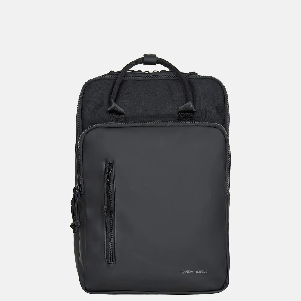 New Rebels Bruce laptoprugzak 15 inch zwart bij Duifhuizen