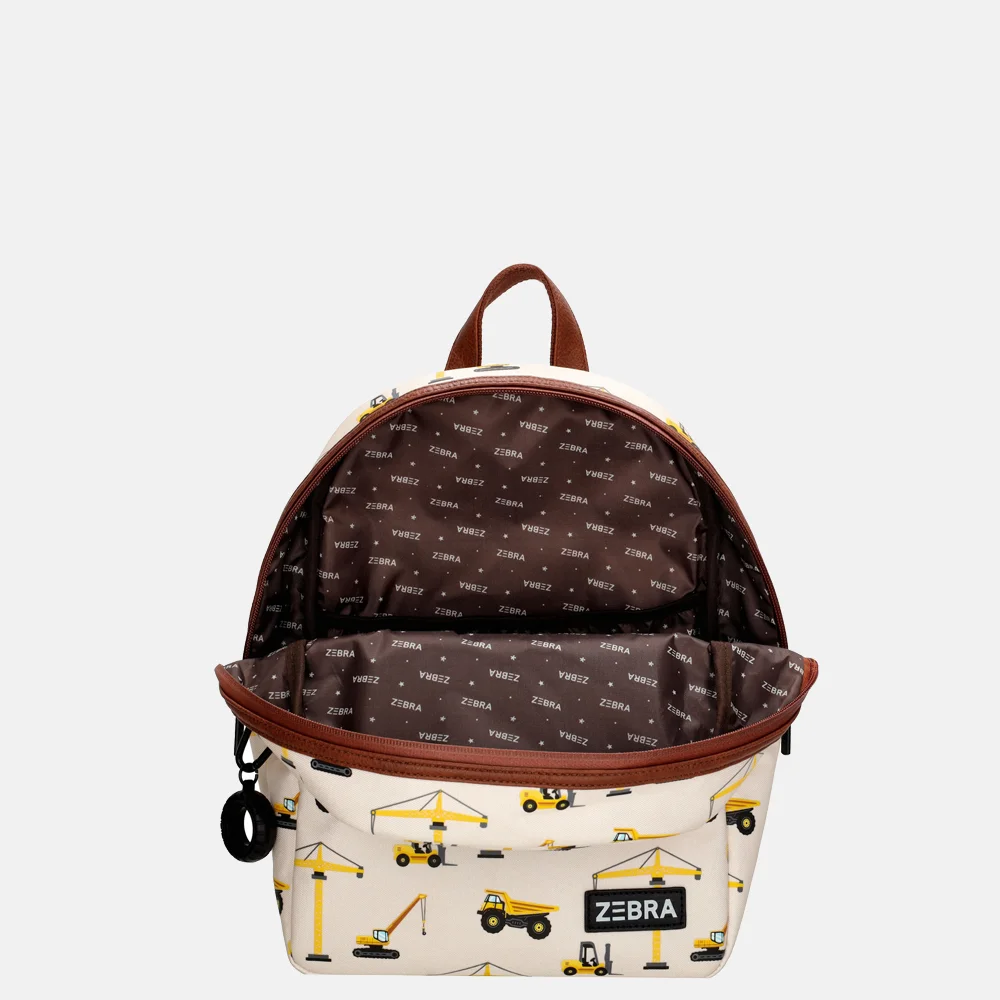 Zebra Trends kinderrugzak bouwverkeer print bij Duifhuizen
