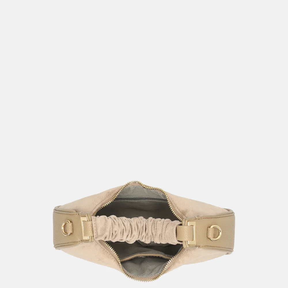 Firenze Suedine handtas dark taupe bij Duifhuizen