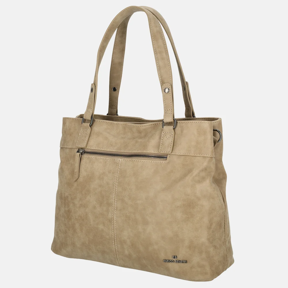 Enrico Benetti Stacey shopper middentaupe bij Duifhuizen