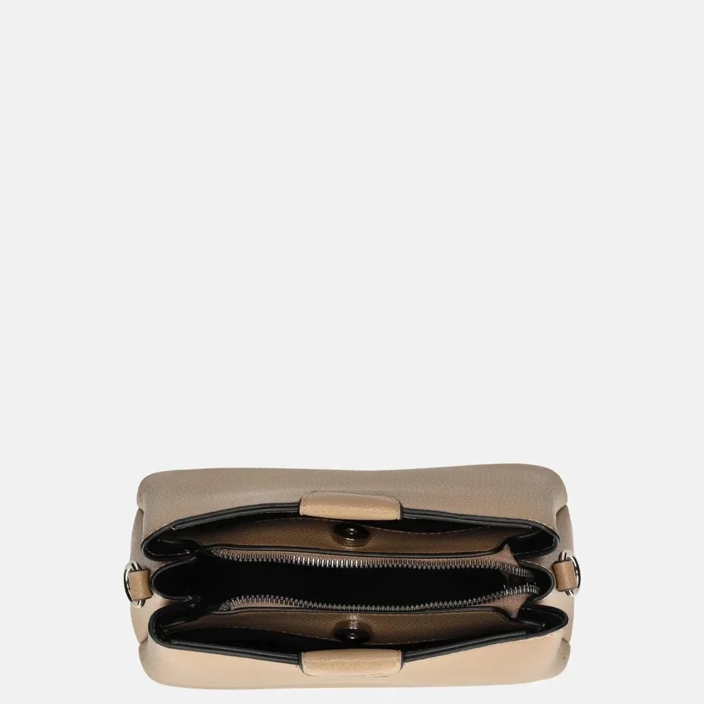 Flora & Co crossbody tas taupe bij Duifhuizen