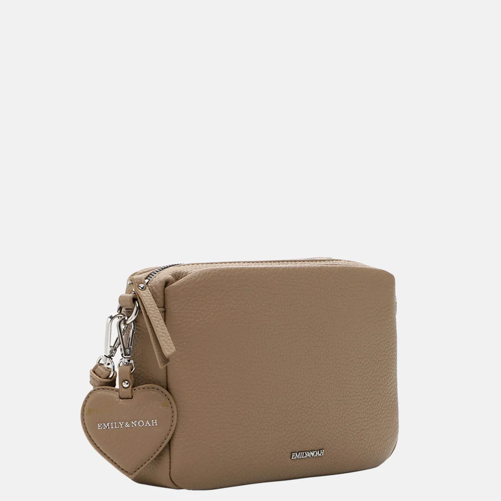 Emily & Noah Enie crossbody tas taupe bij Duifhuizen