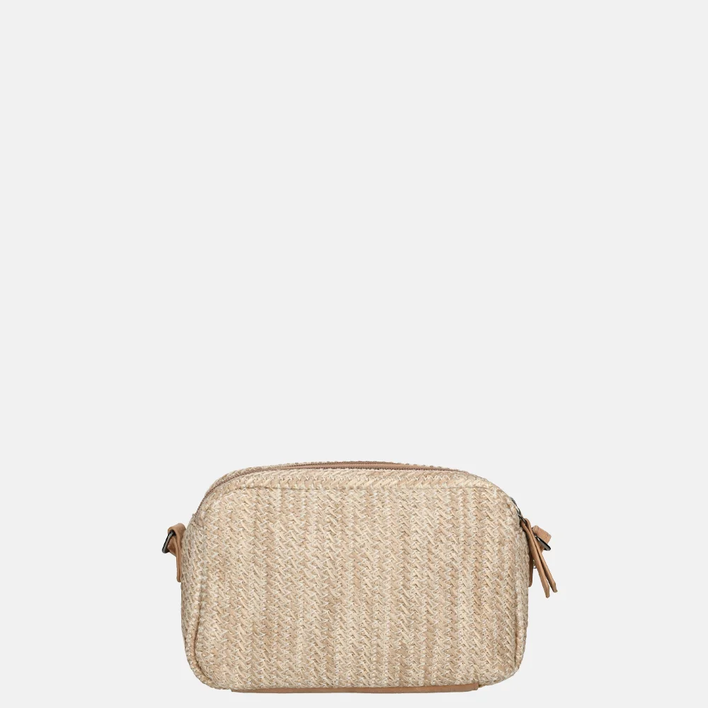 Enrico Benetti Raffia crossbody tas misty rose bij Duifhuizen