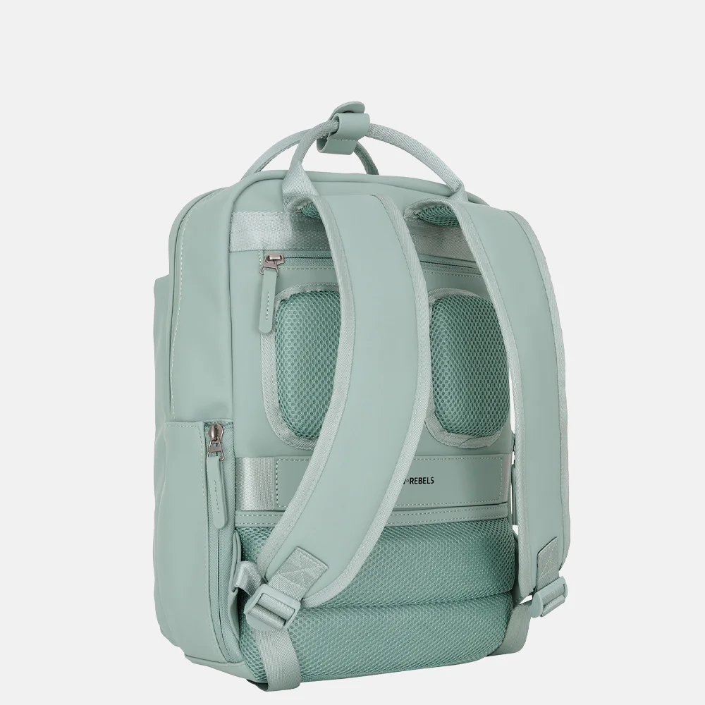 New Rebels Harper rugzak 13.3 inch salie groen bij Duifhuizen