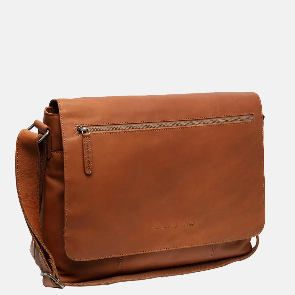 Chesterfield Toledo schoudertas A4 cognac bij Duifhuizen
