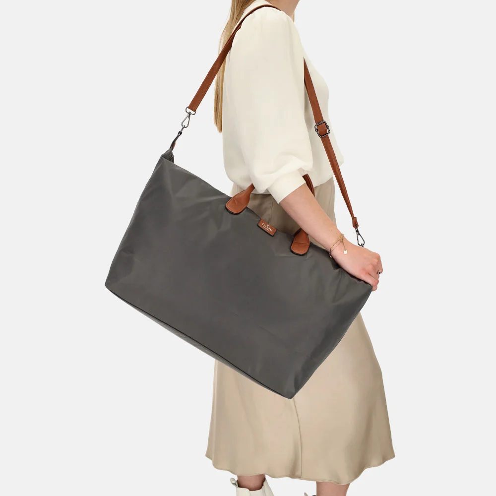 Charm London Buckingham weekendtas olifant grijs bij Duifhuizen