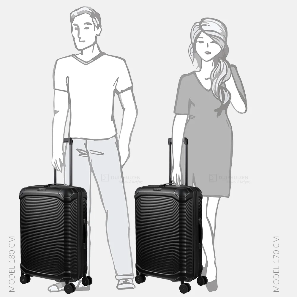 Travelite Millennium spinner reiskoffer 67 cm black bij Duifhuizen