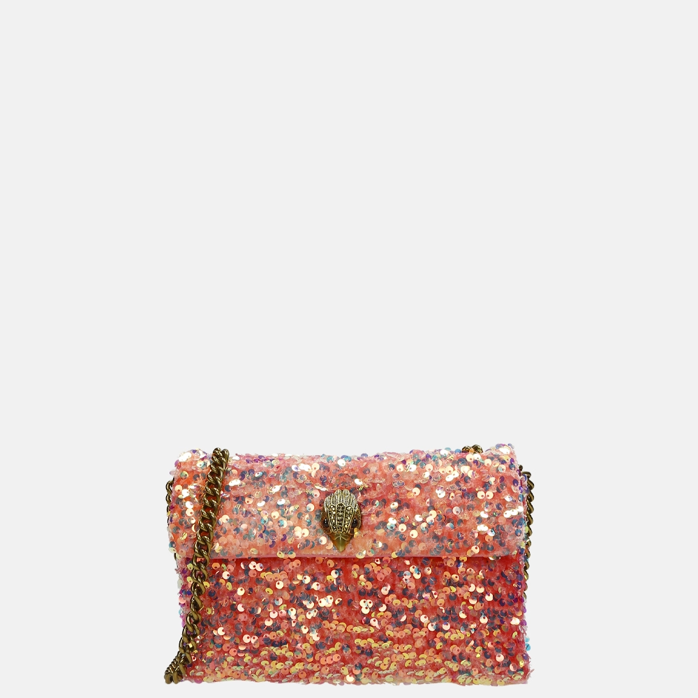 Kurt Geiger Sequin Kensington crossbody tas pailetten fuchsia