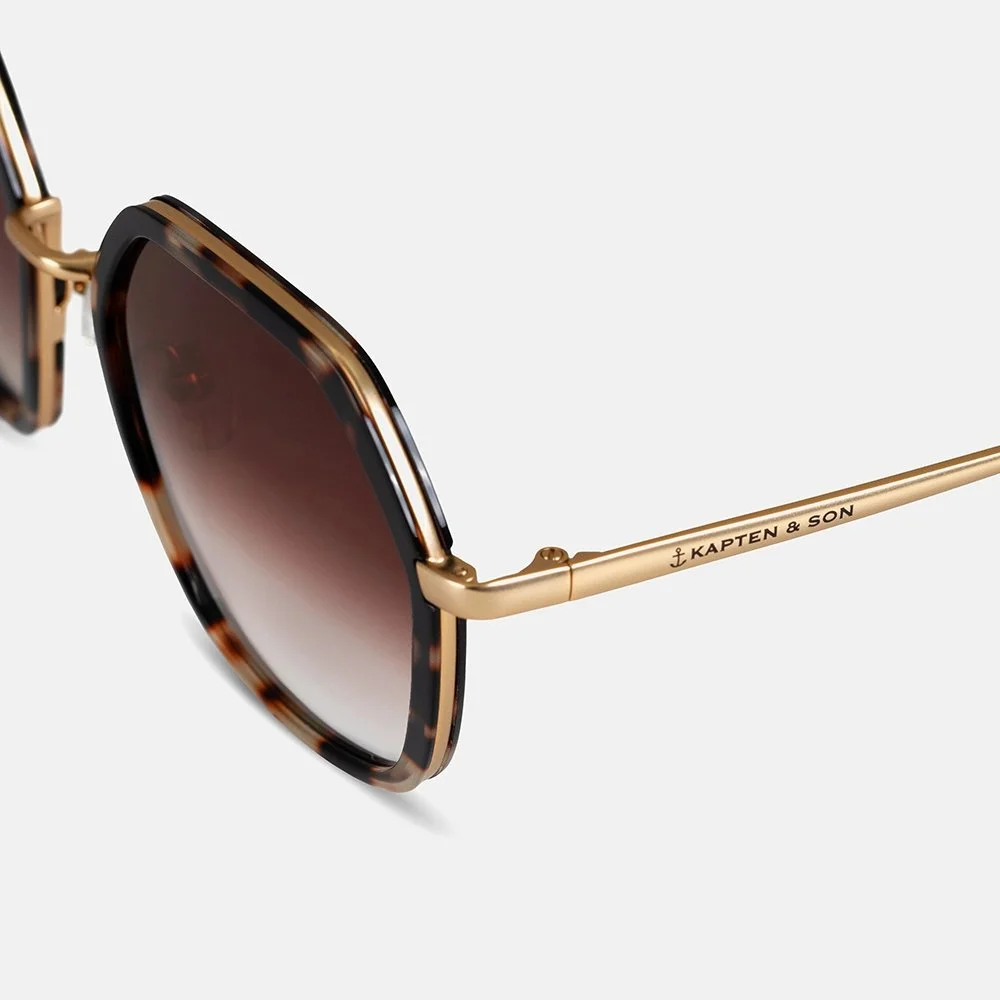 Kapten & Son Amsterdam zonnebril edge umber tortoise brown bij Duifhuizen