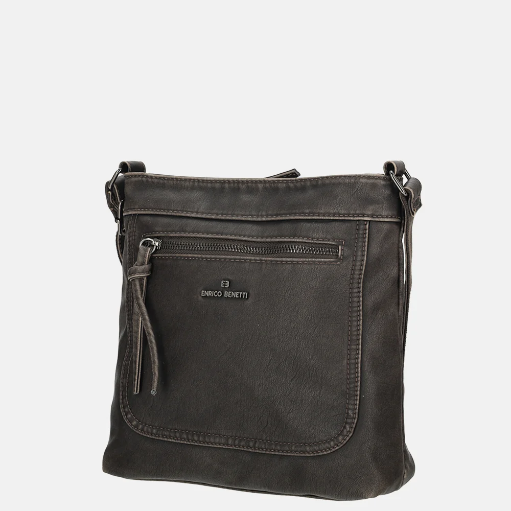 Enrico Benetti Harper crossbody tas donkerbruin bij Duifhuizen