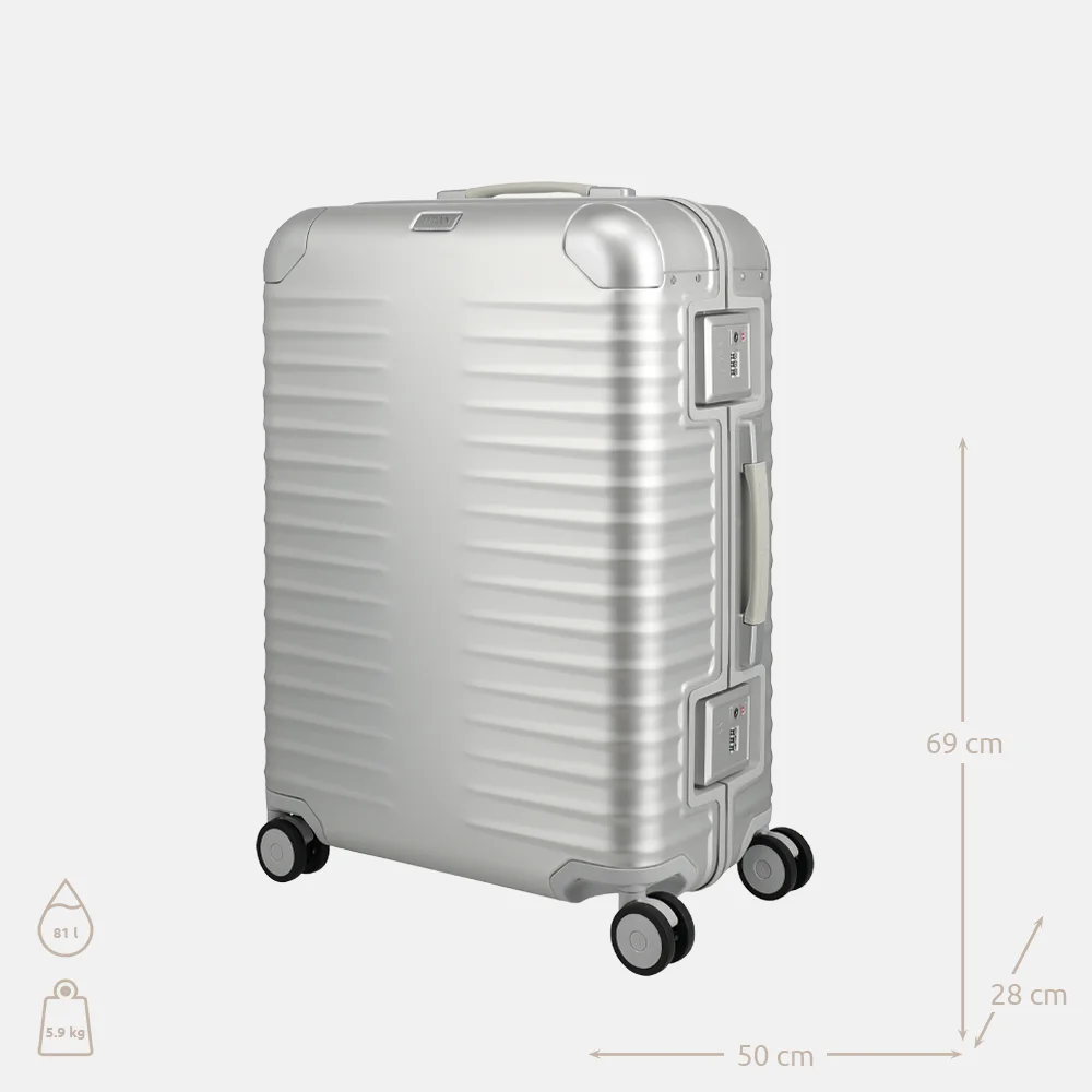 Titan Eternity reiskoffer 69 cm silver bij Duifhuizen