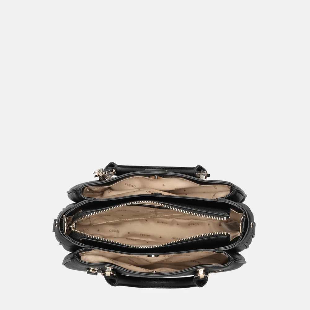 Guess Fedora satchel handtas black bij Duifhuizen