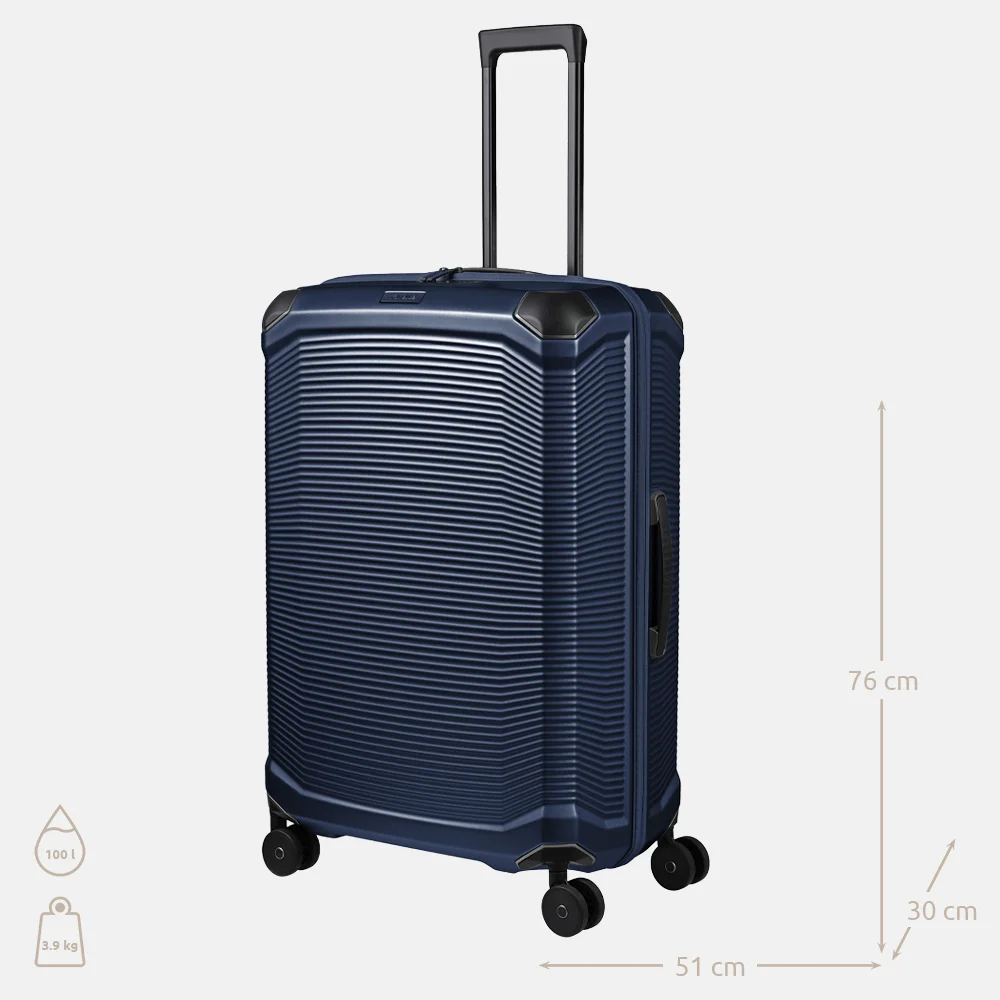 Travelite Millennium spinner 76 cm navy bij Duifhuizen