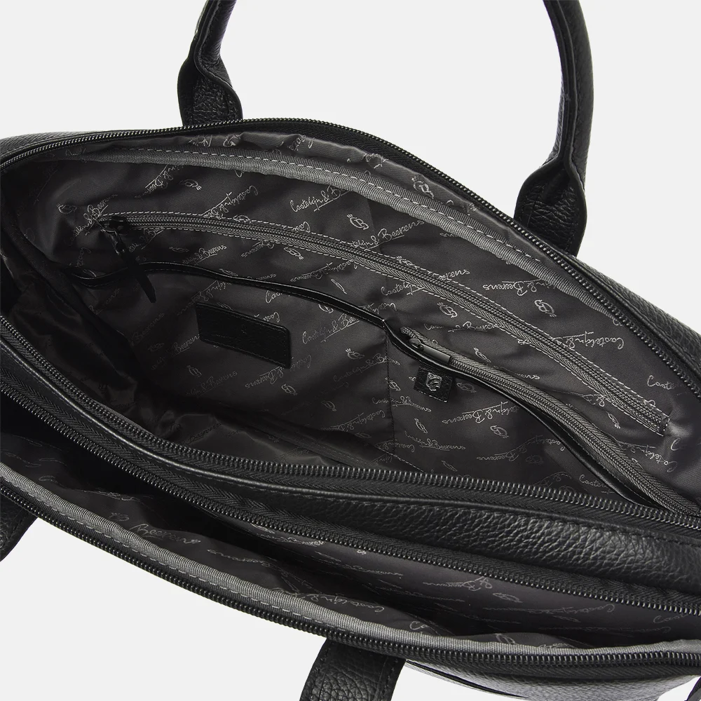 Castelijn en Beerens Moss laptoptas 17 inch zwart bij Duifhuizen