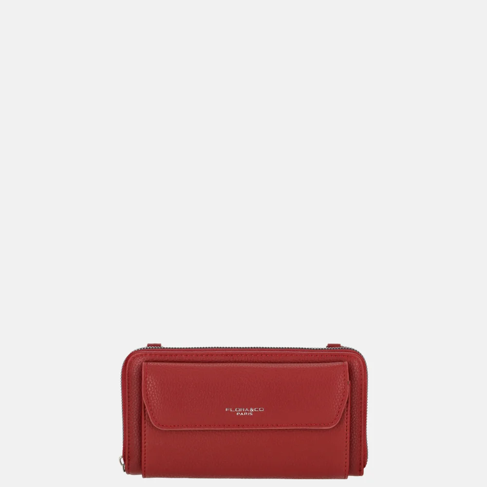 Flora & Co portemonnee/ crossbody tas red bij Duifhuizen