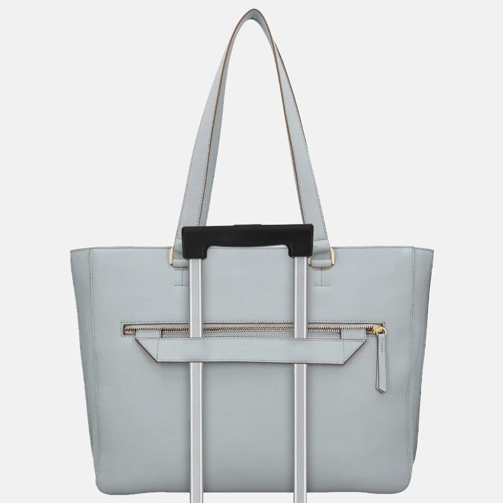 Loulou Essentiels Celine shopper 15.6 inch blue aura bij Duifhuizen