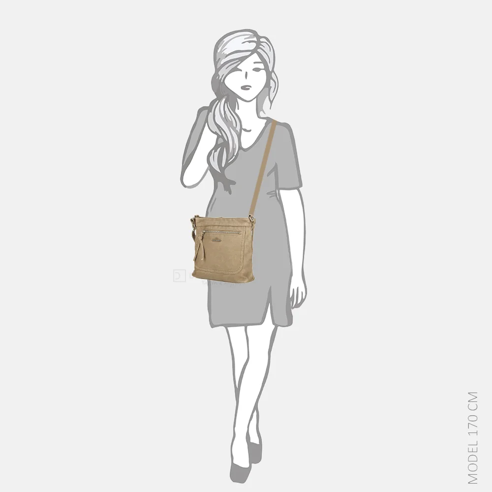 Enrico Benetti Harper crossbody tas middentaupe bij Duifhuizen