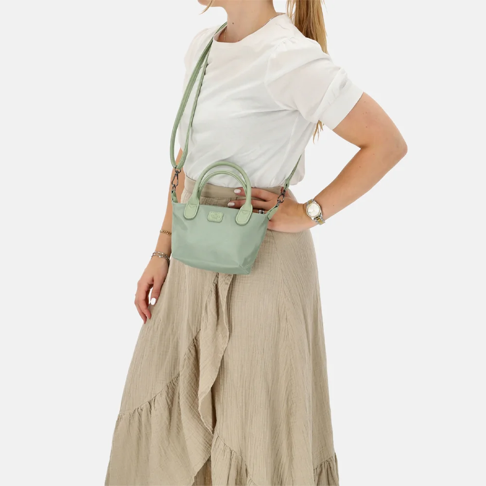 Charm London Buckingham Mono crossbody tas XS lichtgroen bij Duifhuizen