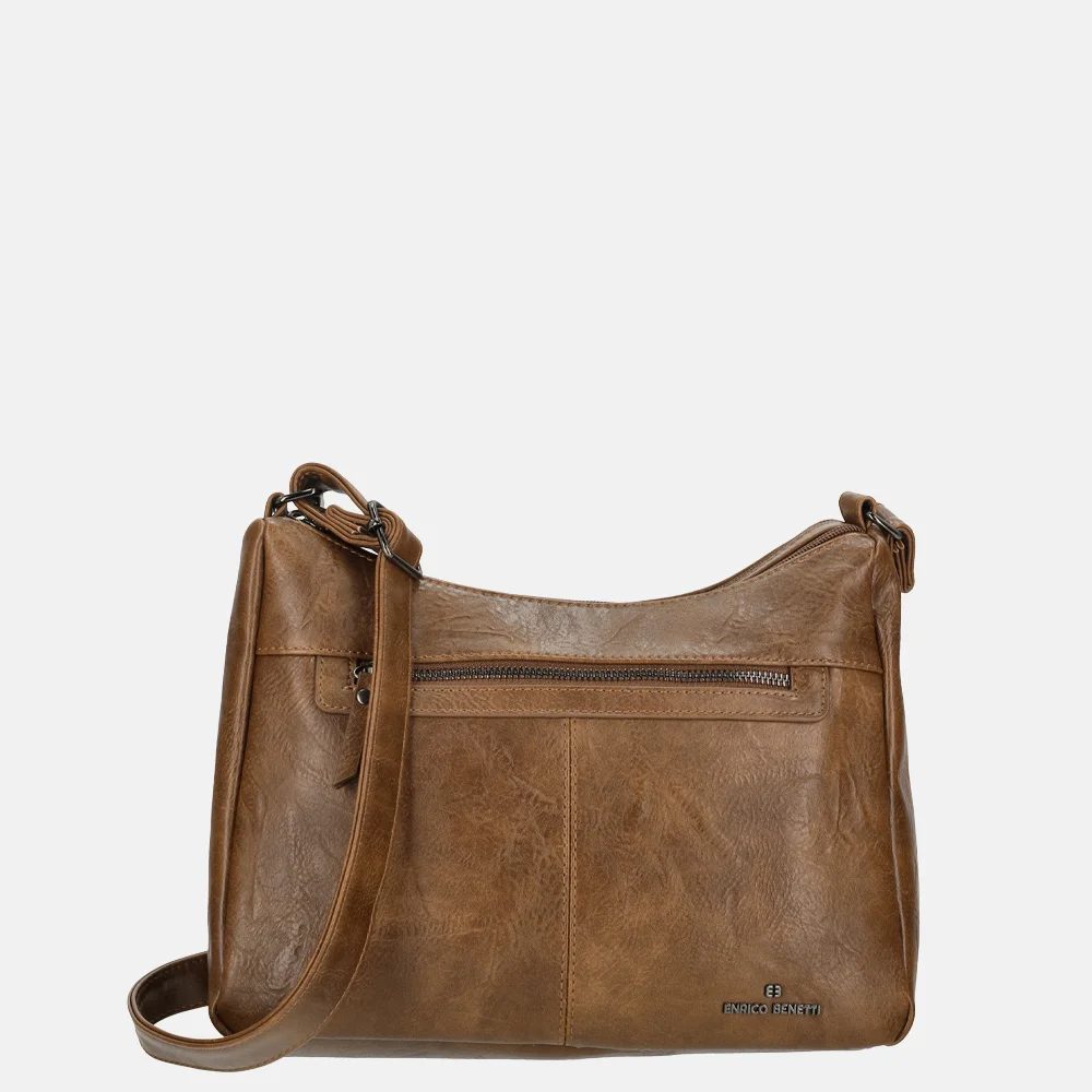 Enrico Benetti Julia schoudertas M camel bij Duifhuizen