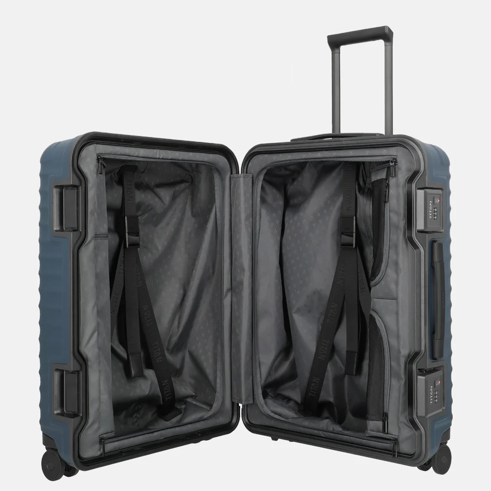 Titan Overseas reiskoffer 69 cm midnight blue bij Duifhuizen