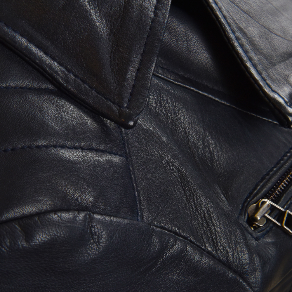 Dekkers Ledermode Lia dames jack navy bij Duifhuizen