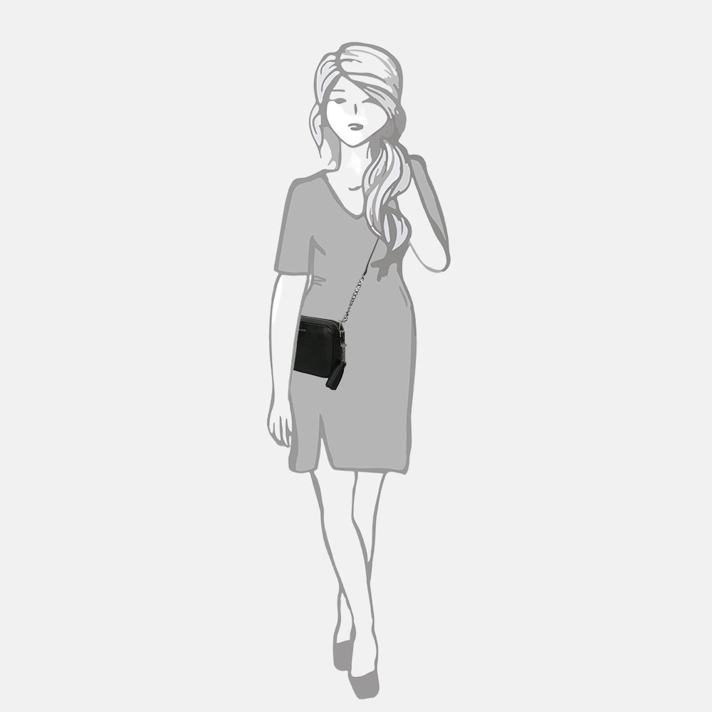 Michael Kors Ginny Camera Bag crossbody tas black bij Duifhuizen