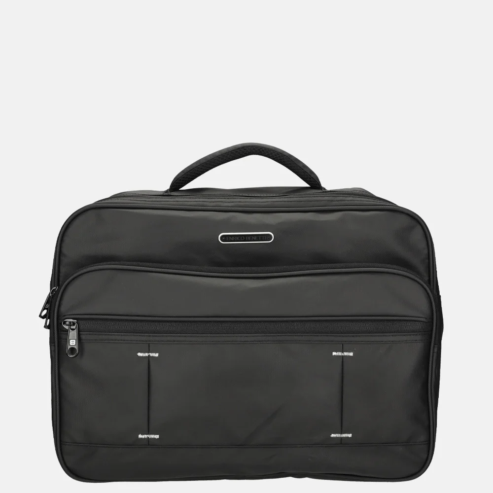 Enrico Benetti Northern schoudertas 15 inch zwart bij Duifhuizen